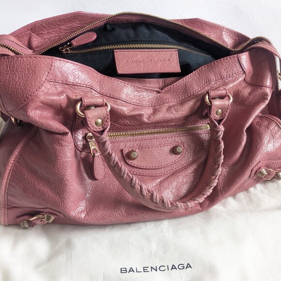 BALENCIAGA Rose Gold Hardware City Bag in Rose - Picture 3 of 6